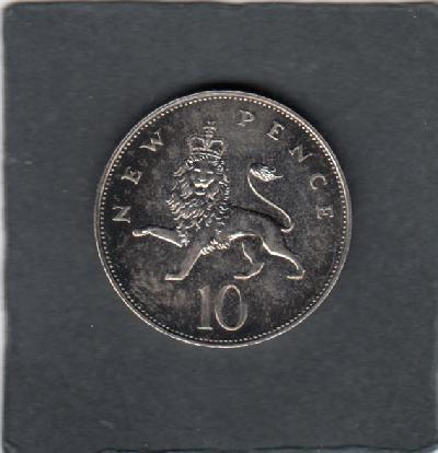 Beschrijving: 10 Pence ELIZABETH II